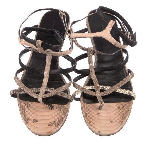 Balenciaga Animal Print Gladiator Sandals - Picture 1 of 5
